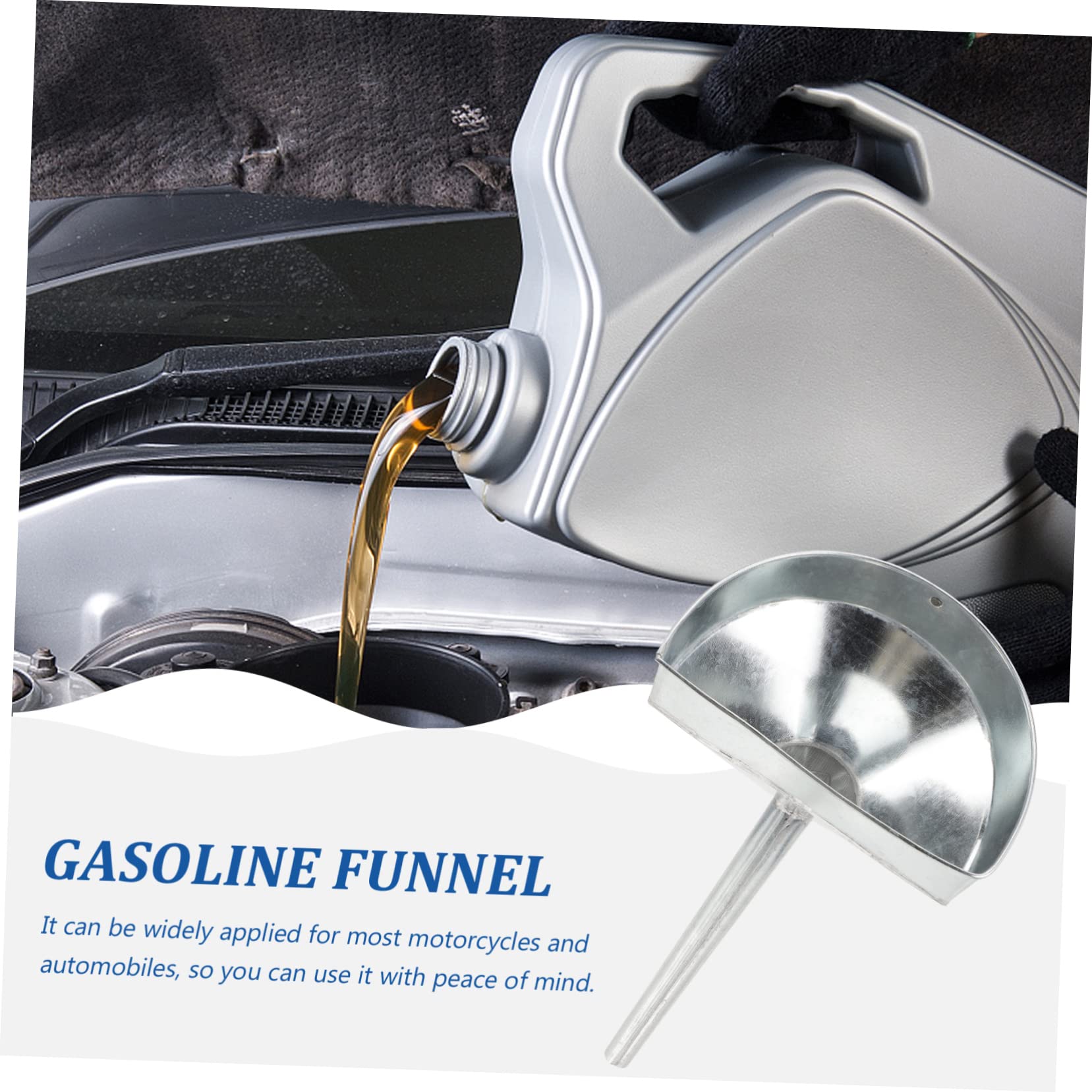 Gatuida Embudo De Llenado Para Automóvil Pantalla De Filtro De Inoxidable Embudo De Boca Larga Para Agua y Combustible Diseño Antiderrame y Alta Durabilidad