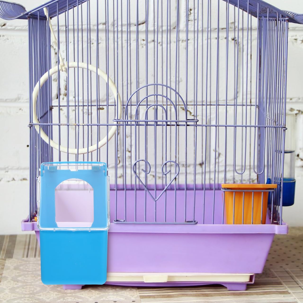 POPETPOP Lot de 4 mangeoires en plastique pour pigeons, cailles, oiseaux, volailles, pigeons, perroquets, perruches, perruches