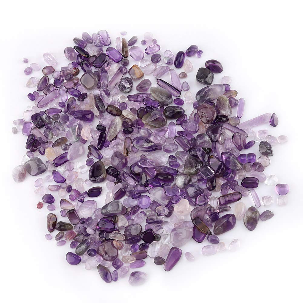 Pietra Ruvida Trucioli Cristallo Naturale Quarzo Piccolo Cristallo Gemma Tumble 100g Sacchetti di Bundle(Viola)
