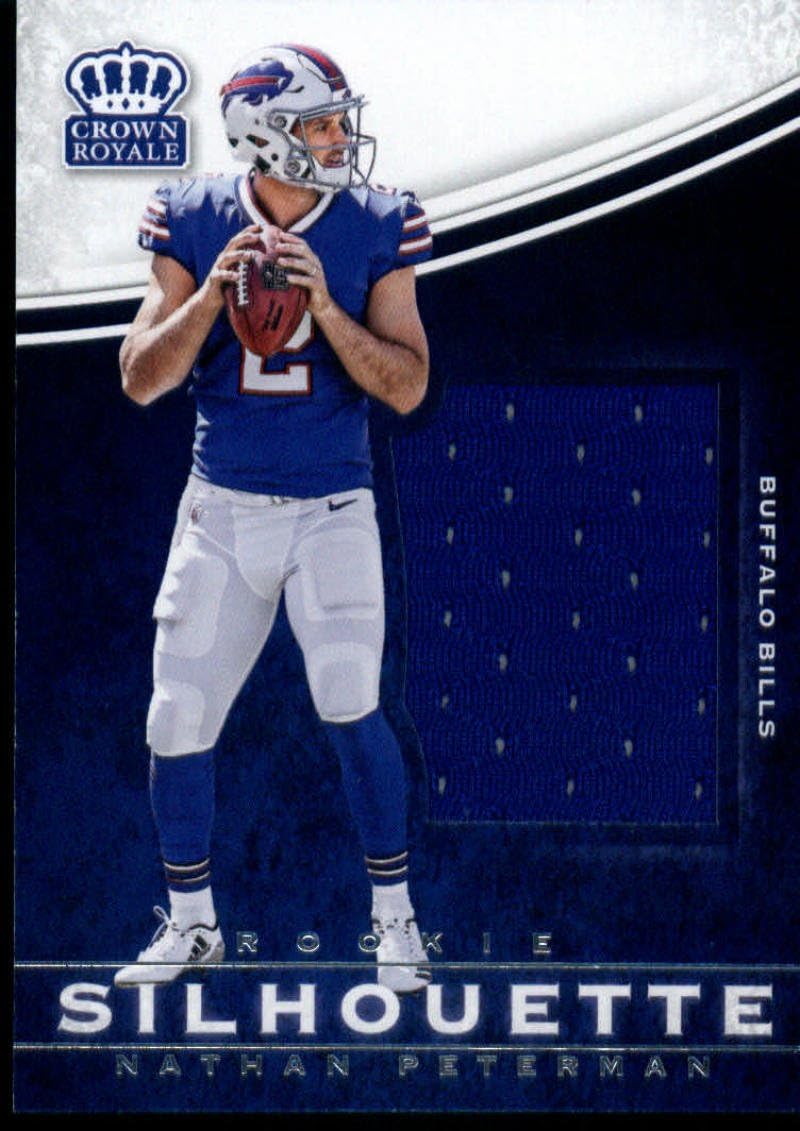 2017 Crown Royale Jumbo Rookie Silhouette Jersey 1 Nathan Peterman Bills
