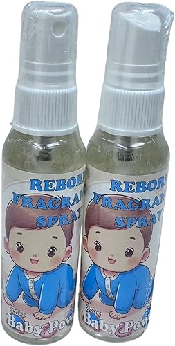 Baby Powder Reborn perfume/colonia juego de 2 botellas de 2 onzas cada una