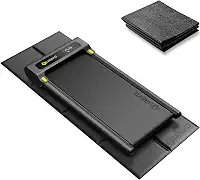 UREVO Tapete de esteira dobrável, tapetes de bicicleta ergométrica para treino de academia em casa, impermeável, antiderrapante, protetor de piso para tapete de caminhada interno, ciclos, máquina de