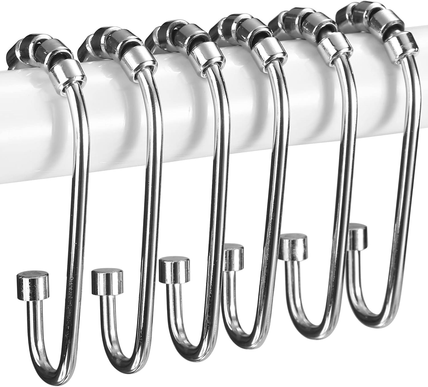 OEH Shower Curtain Hooks, 12 Pcs Shower Curtain Rings