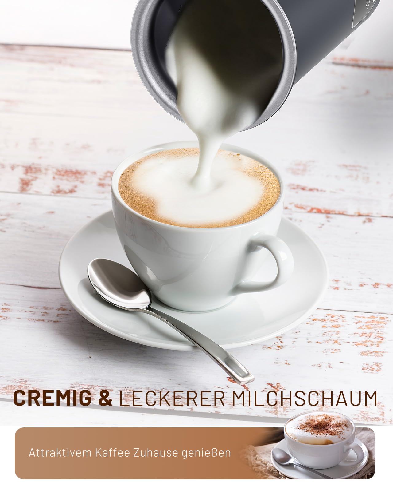 SIMPLETASTE Milchaufschäumer Elektrisch 4-in-1