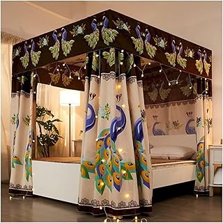 DETPWVWB Mosquitera con Dosel for Cama de 4 Postes en Las Esquinas: Cortina Transpirable y Que Proporciona Sombra for Dormitorio, de fácil instalación.(A,120X200X200CM)
