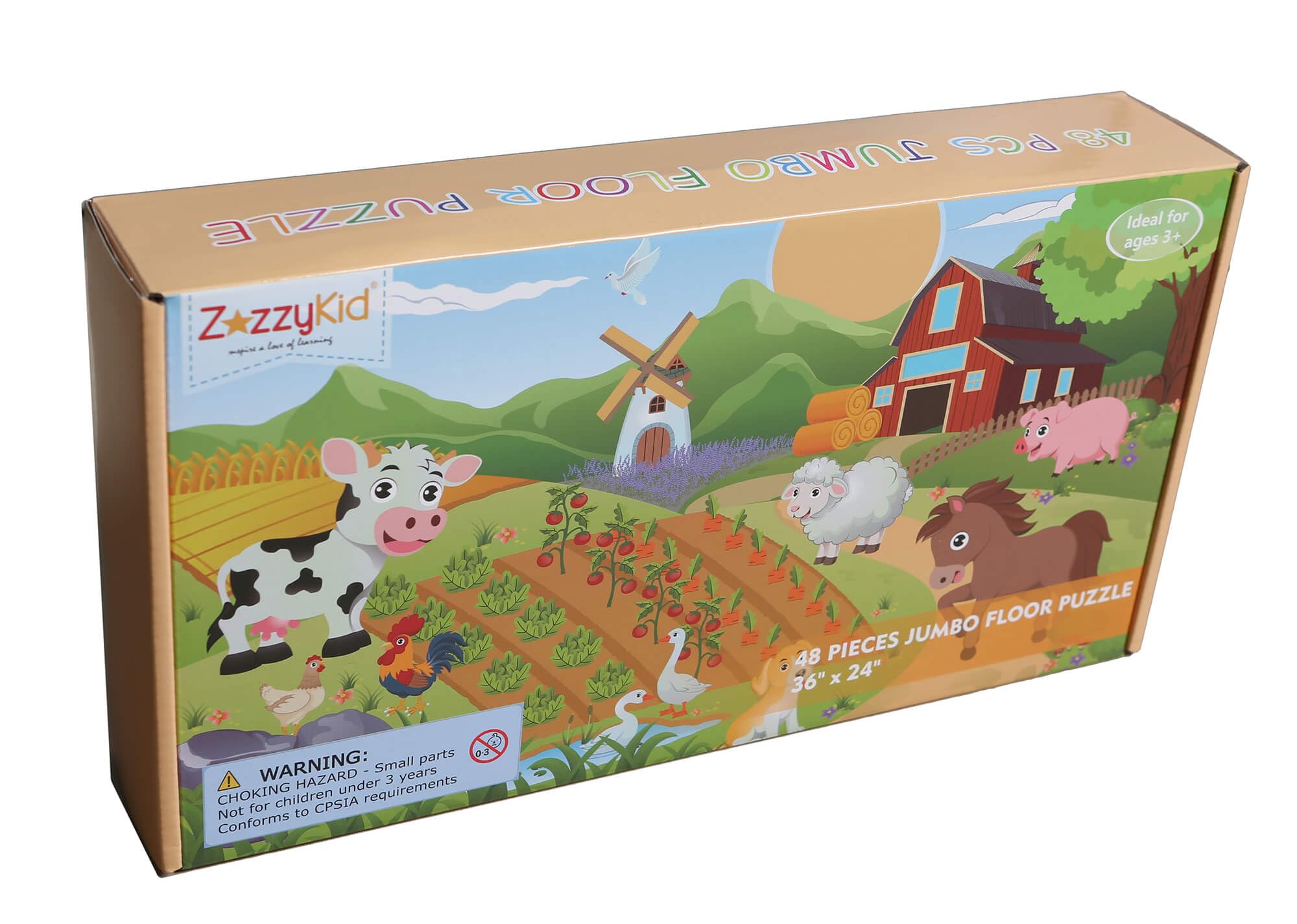 Farm Animal Floor Puzzle for Kids 48 Piece Jigsaw Puzzles for Kids Ages 3-5 - Image 4