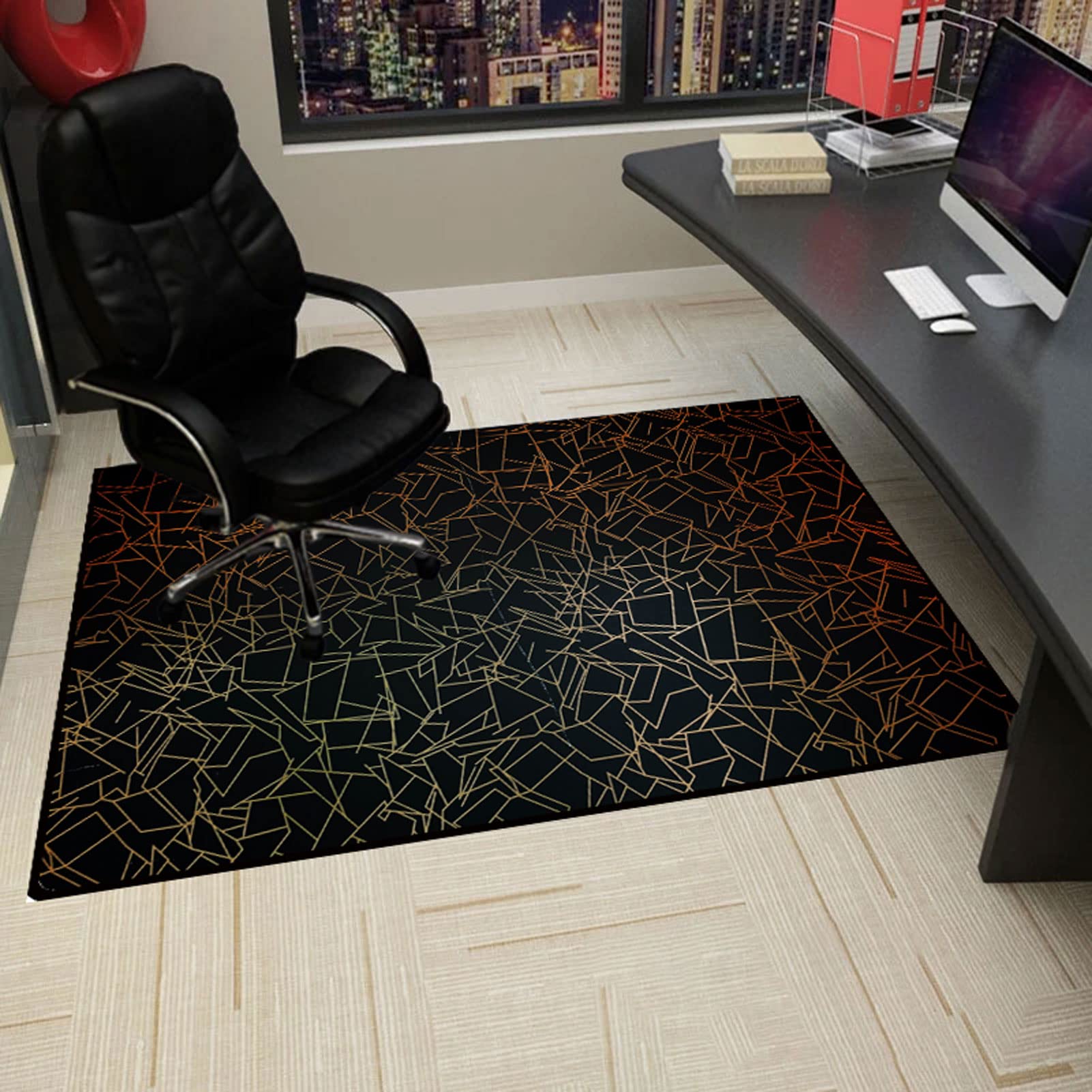 Floor Protector Chair Mat 90*120cm Gaming Chair Mat Floor Anti-Slip Gaming Chair Mats Hard Floor Non-Slip Office Chair Mat For Low Pile Carpet Protector Desk Chairmats Office Floor Protector Mat