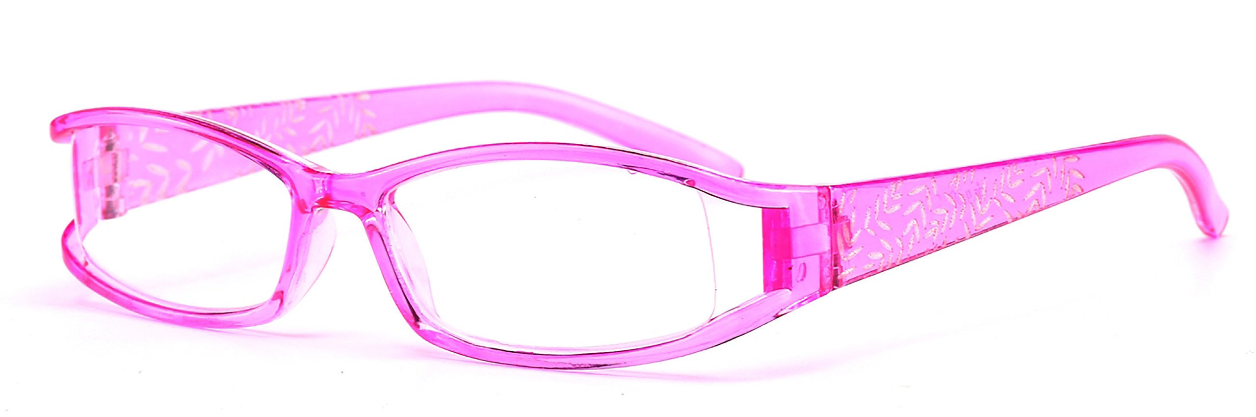 4Sold Unisex Pink Slim Reading Leaves Glasses 0.00 +0.50 +0.75 1.00 +1.5 +2.00 +2.5 +3.5 +4.00 Brand (, 3.00)
