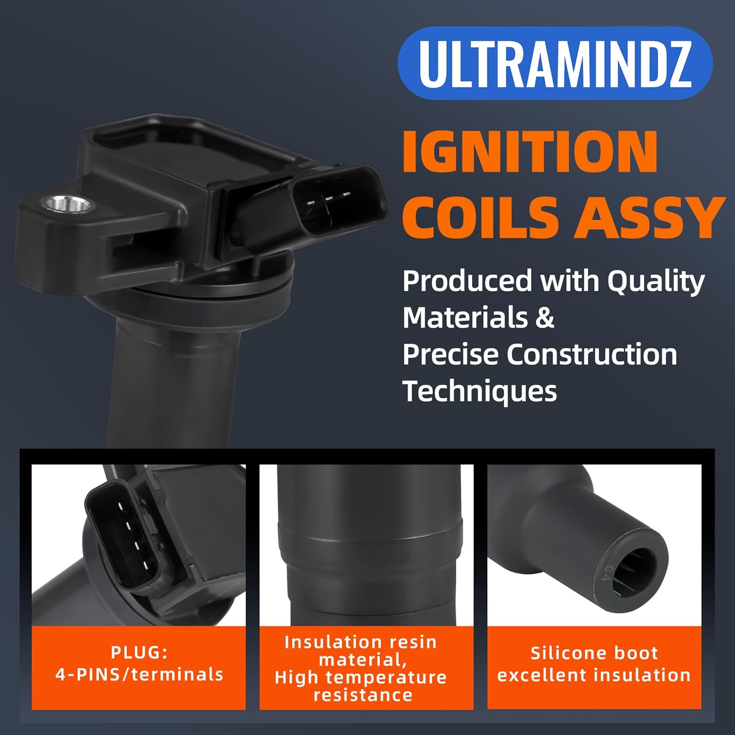 Ignition Coil & Spark Plug for Toyota 4.7L Tundra 00-09 Sequoia 01-09 4Runner 03-09 Land Cruiser 98-07 for Lexus GS430 4.3L 01-07 LS430 4.3L 01-06 SC430 4.3L 02-10 GX470 4.7L 03-09 LX470 4.7L 98-07