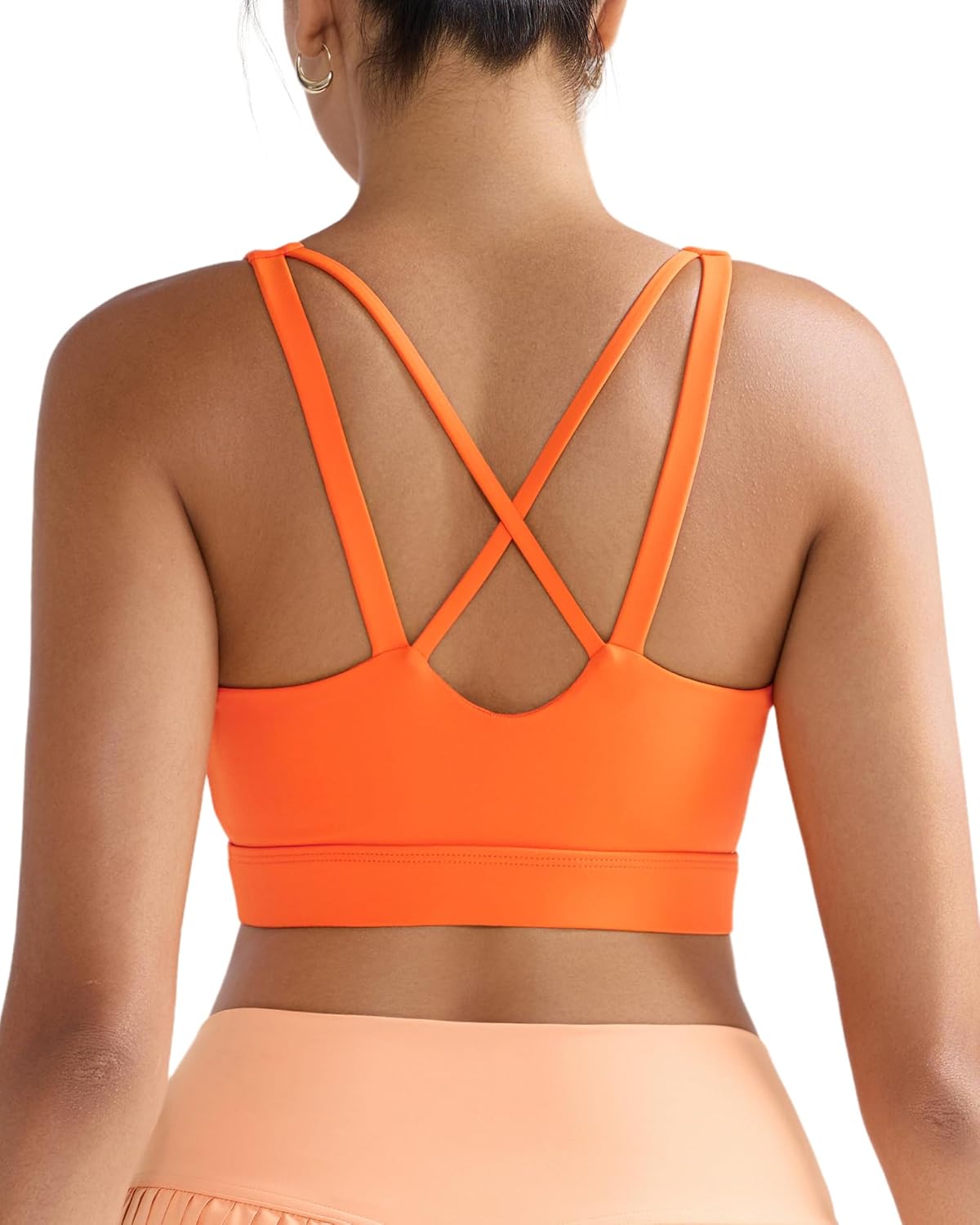 RUNNING GIRL High Impact Sports Bras for Women, High Support Running Sports Bra Moulded Cup Strappy Sports Bras