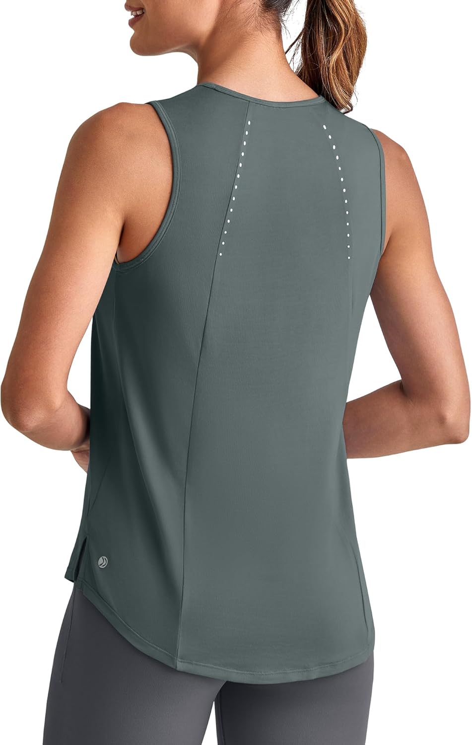 G4Free Lightweight Workout Tank Tops for Women High Neck Athletic Long Tanks Sleeveless Summer Running Gym Shirts