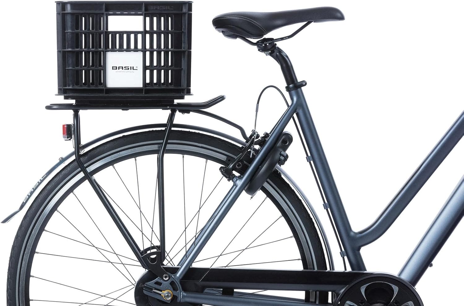 Basil Unisex - Adult Crate M Front Pannier Box - Black, 40cm x 33cm x 25cm