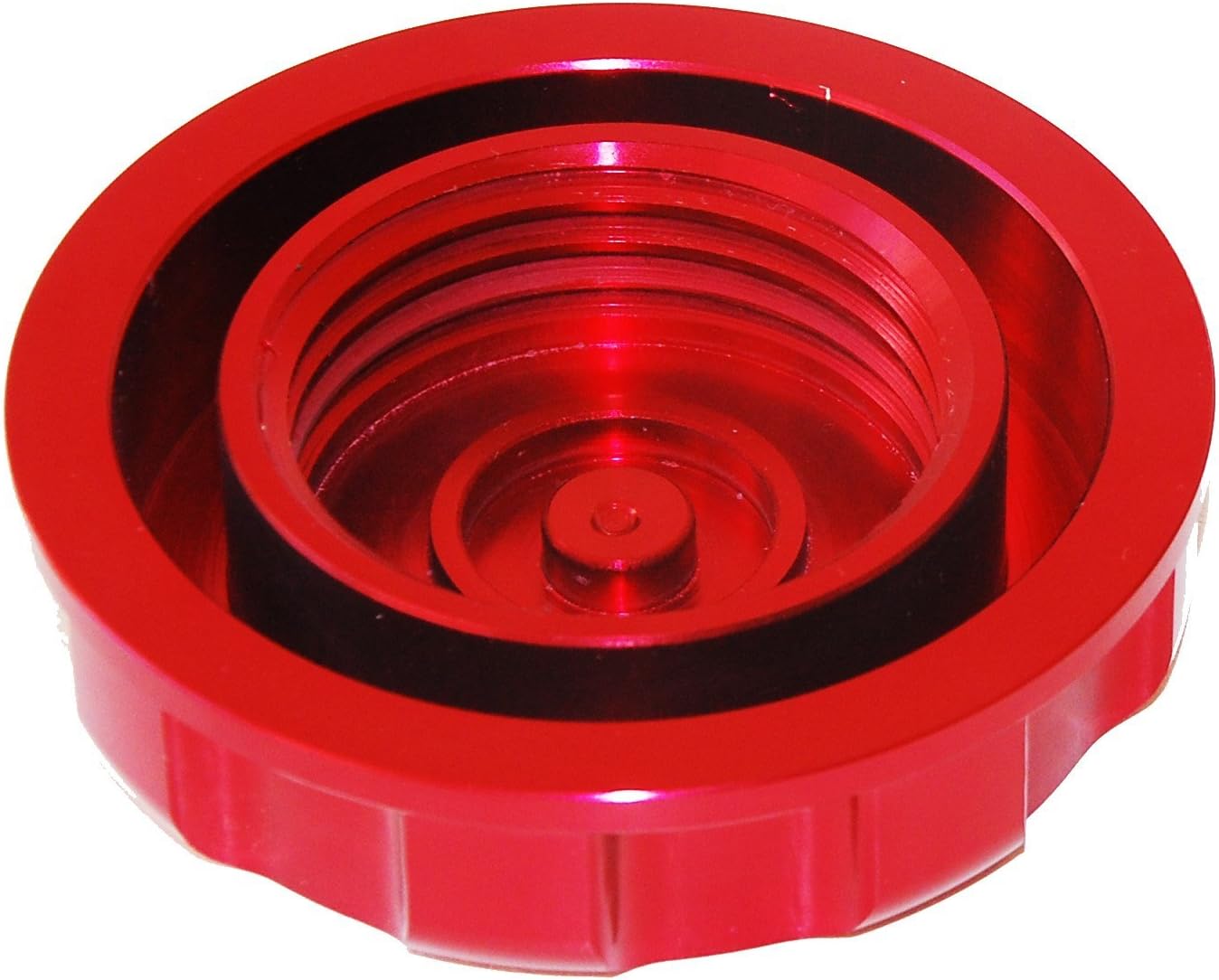 JS Billet Gas Cap Red OZ-USA® with Rubber Gasket for Kawasaki JB 300 440 550 650 SX TS Stand Up PWC STX SXI 750 I