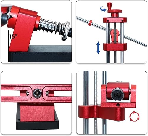Miniatura 5 de Jectse Sistema de afilador de cuchillos, afilador de cuchillos profesional con diseño de giro de 360°, kit de afilado de cuchillos de acero
