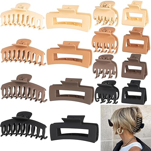 Paquete de 6 pinzas de pelo grandes de 4.3 pulgadas, pinzas para el cabello para mujeres y niñas, pinzas de pelo de agarre fuerte para mujeres,