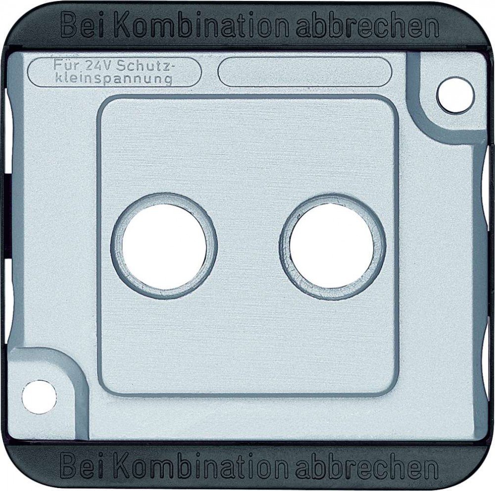 Merten 294660 enjoliveur pour prises TV et radio couleur argent PANZER