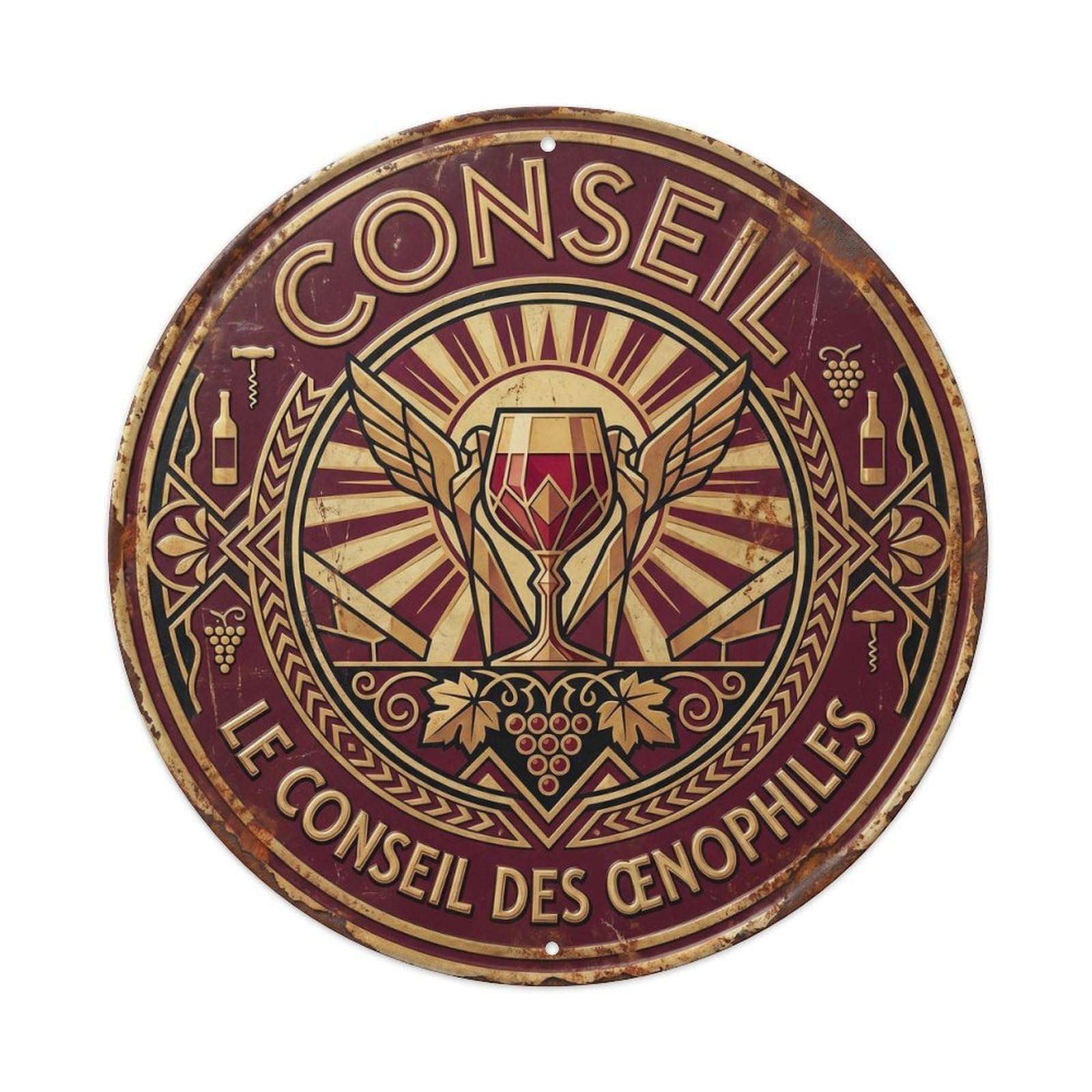 Council Humorous Gathering Council Metal Tin Sign
