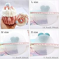 Vista 7 de iSuperb Paquete de 30 láminas redondas de lona de plástico con forma de malla, para bordados, manualidades, hilo, tejido y proyectos de ganchillo