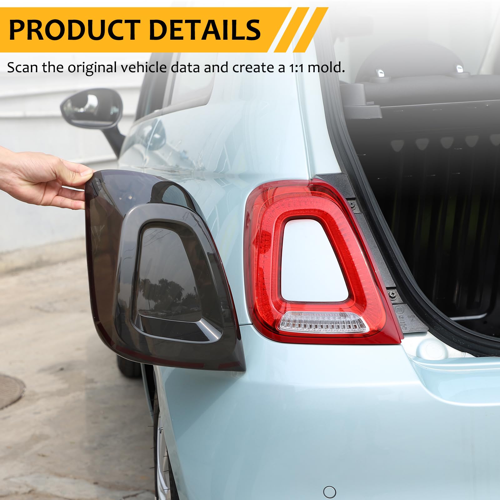 Amazon.com: Tumukiw Tail Light Cover Compatible with Fiat 500 2016