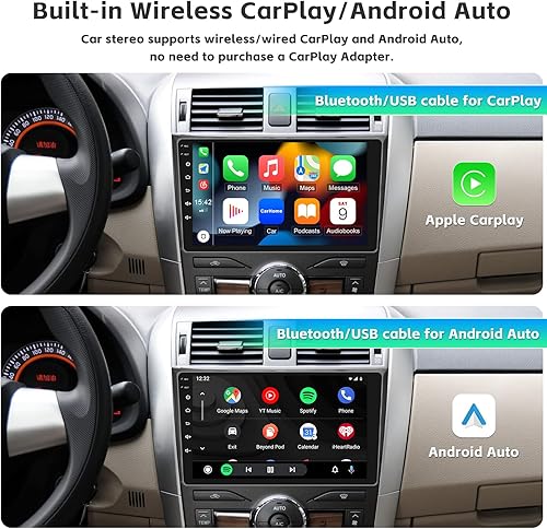 Miniatura 3 de UNITOPSCI Radio estéreo de coche Android para Toyota Corolla 2009 2010 2011 2012 2G RAM 32G ROM en Dash unidad principal de navegación GPS con