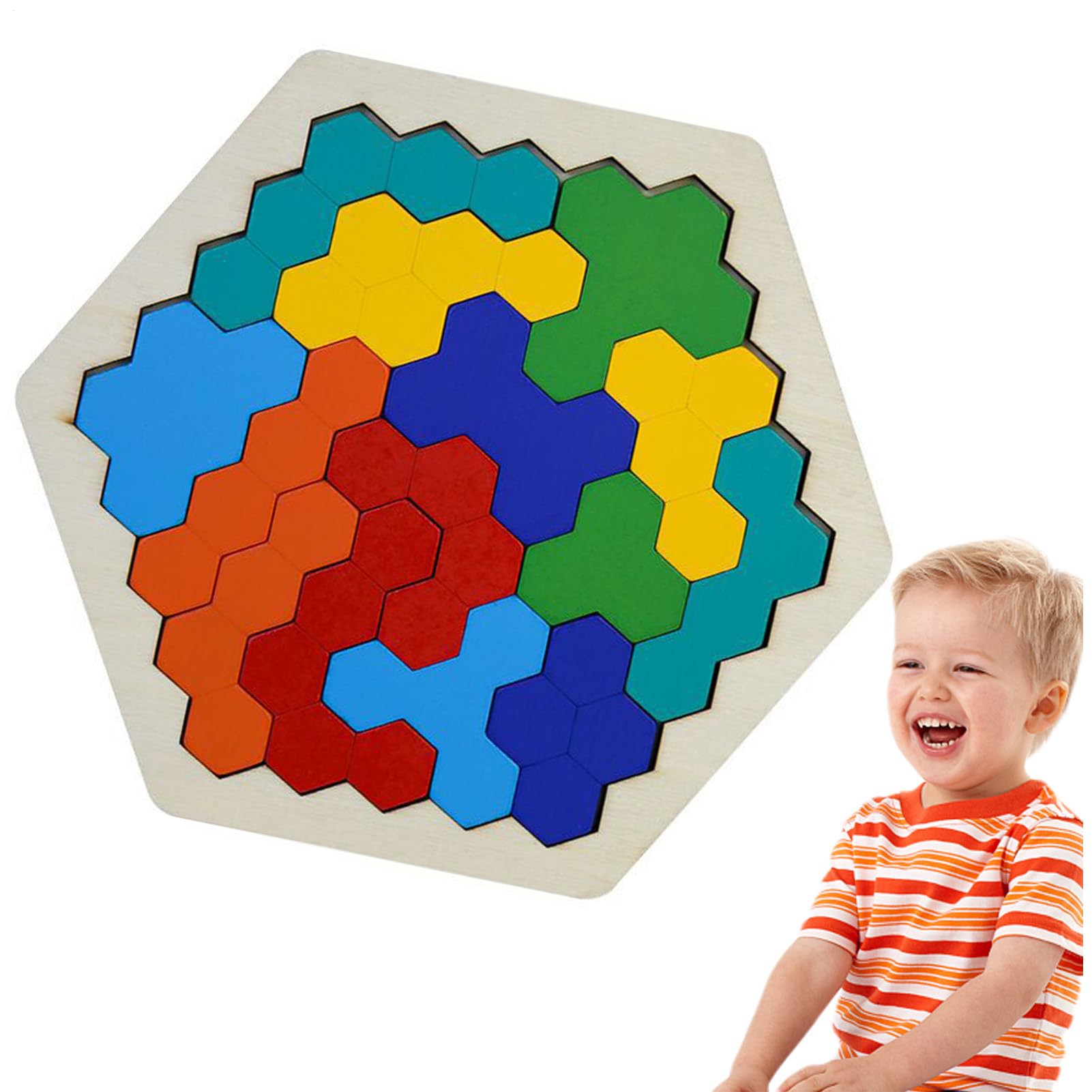 Tangram Puzzle - montesori Wood Puzzle, Multicolor, Refer to description - Image 8
