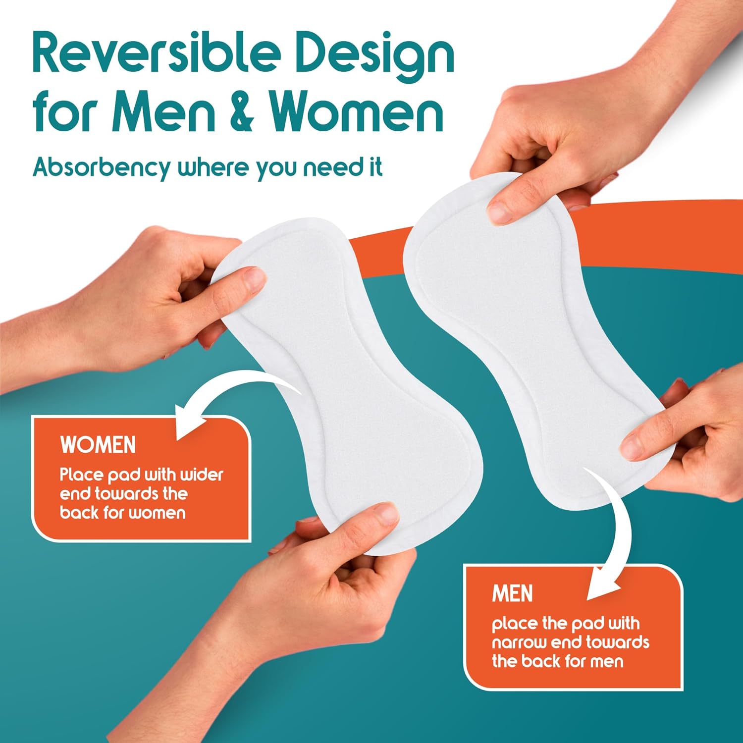 Inspire Ultra Absorbency Incontinence Booster Pads | Absorbs Over 4 Cups! | for Women or Men, Adhesive Strip Use in Incontinence Underwear and Diapers Leak-Free (22 Count) - Image 3