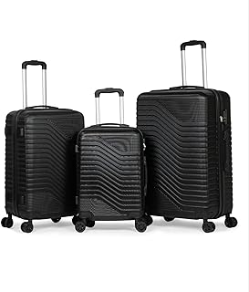MUSSELZ SINTRA-Luggage set 3 pieces sizes (20",24",28") (Black)