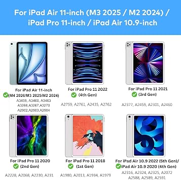 Keyboard Case for iPad Air 11-inch (M4 2026/M3 2025/M2 2024) & iPad Pro 11 inch(1st/2nd/3rd/4th Generation)Magic-Style Magnetic Keyboard Case with Multi-Touch Trackpad for 10.9 iPad Air 4th/5th Gen.