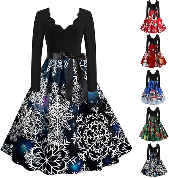 Robe Hepburn Rétro Vintage Rockabilly Élégante Pour Femme - Soirée Cocktail Swing