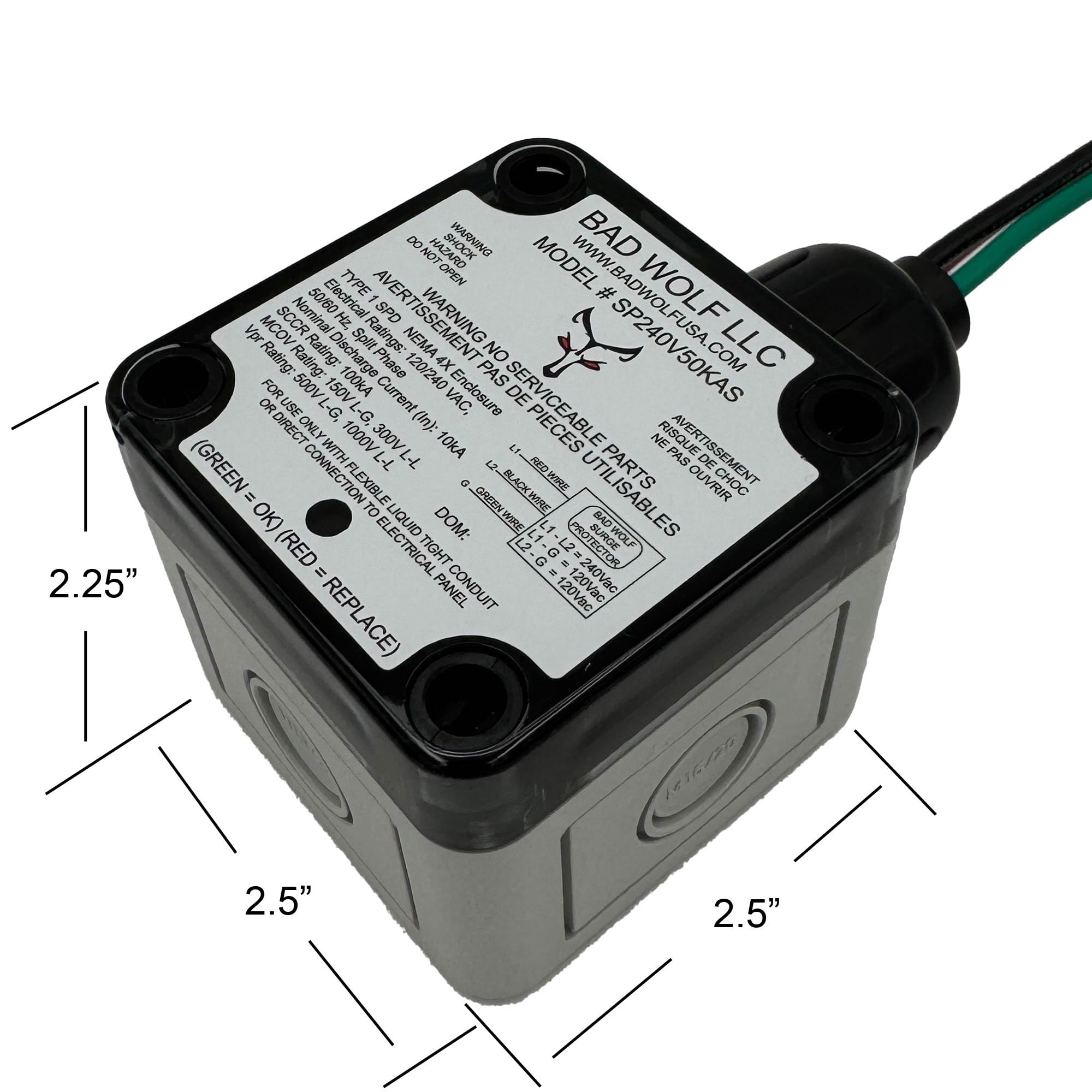Amazon.com: Type 1 Surge Protector, 120/240VAC Split Phase, 50kA