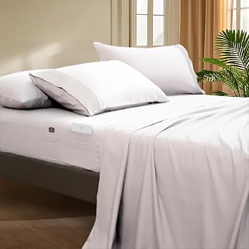 Deep Pocket King Sheet Set - 4 Piece Kingsize Bed Sheets - Breathable & Cooling - Hotel Luxury-Easy Care Moisture Wicking, Cooling & Soft Bedding for Women, Men White