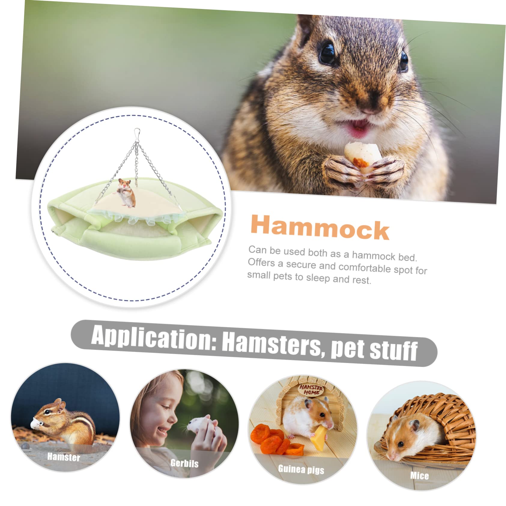 BESPORTBLE Hamsterbett Hängeschlafbett Haustierhängematte Eichhörnchenwiege Warmer Tunnel Leicht Einfach Zu Verstauen