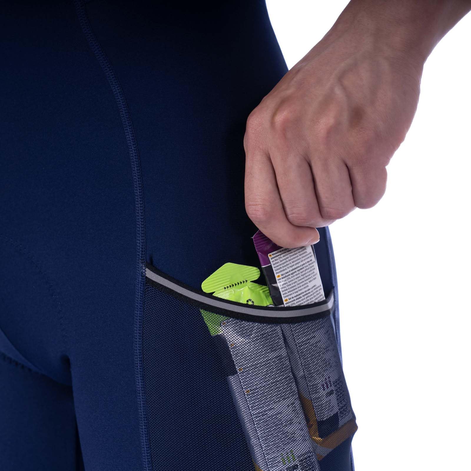 MY KILOMETRE Culote de Ciclismo Largo de Invierno para Hombre – Térmico y Cortavientos, con Acolchado 3D y 2 Bolsillos Laterales Reflectantes