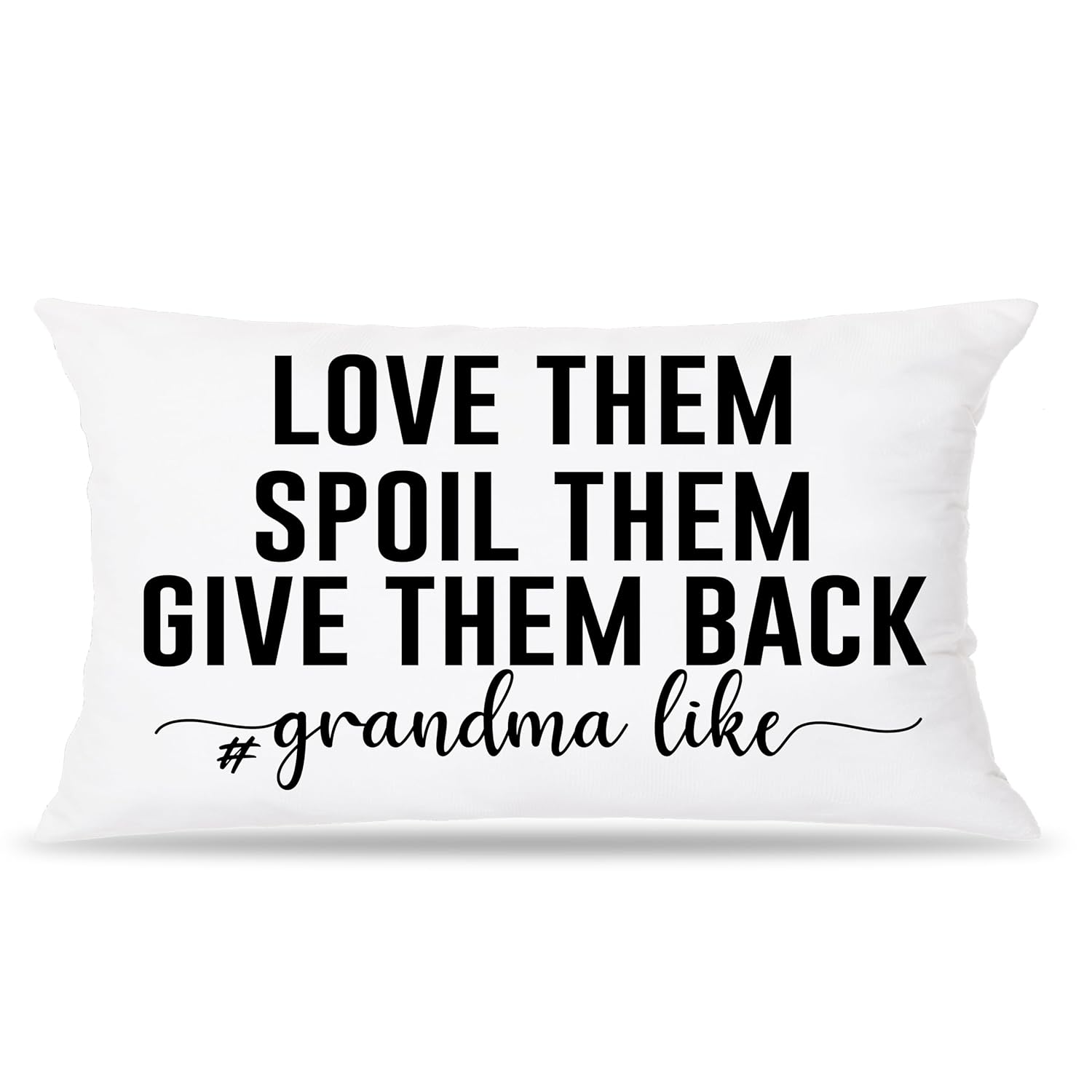 FITIE Grandma Pillow Covers 12x20 Double-Sided Best Mothers Day Birthday Gifts for Grandma from Grandkids Love Them Spoil