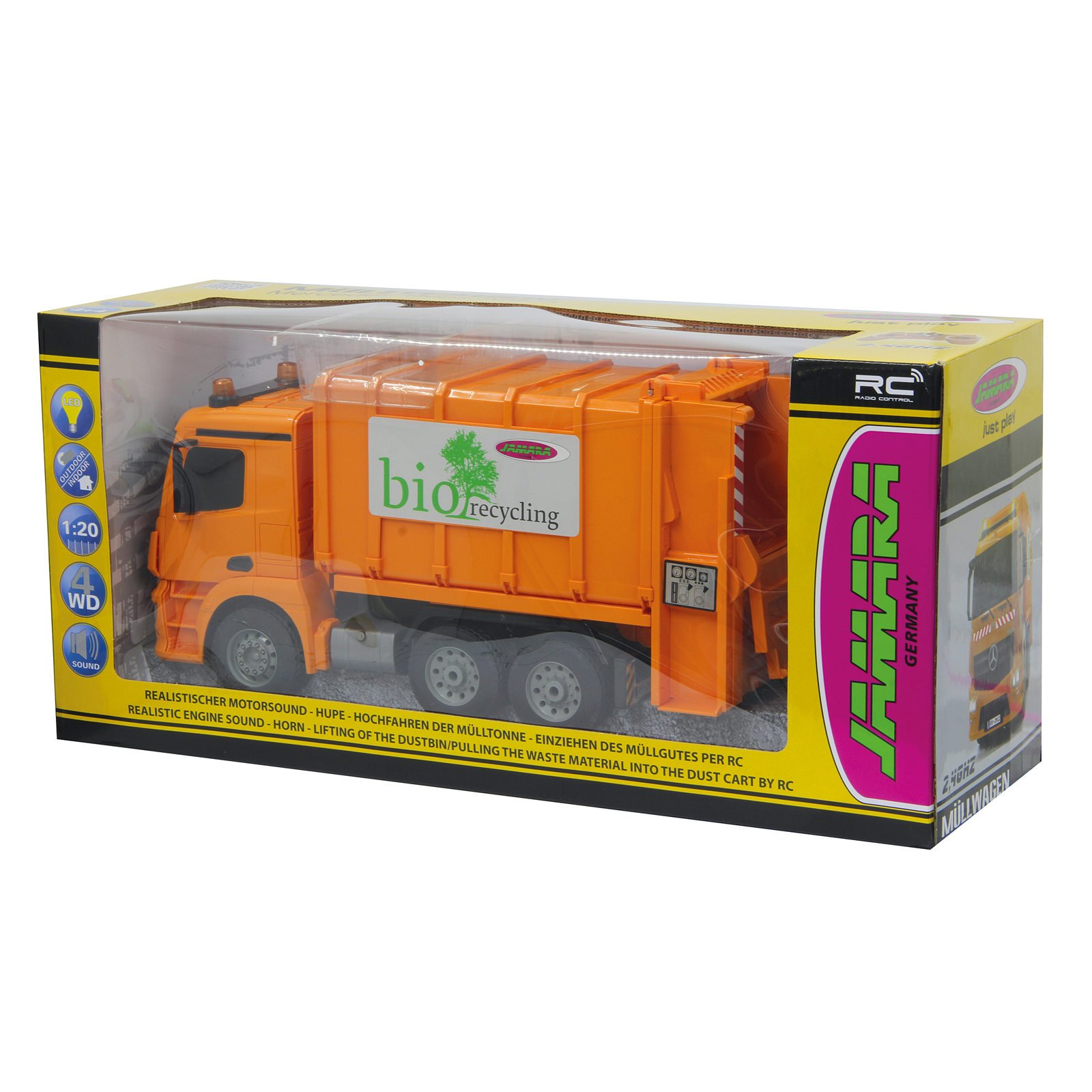 Jamara 405079 Skala 1:20 2,4 GHz "Dust Cart Mercedes Antos" samochód