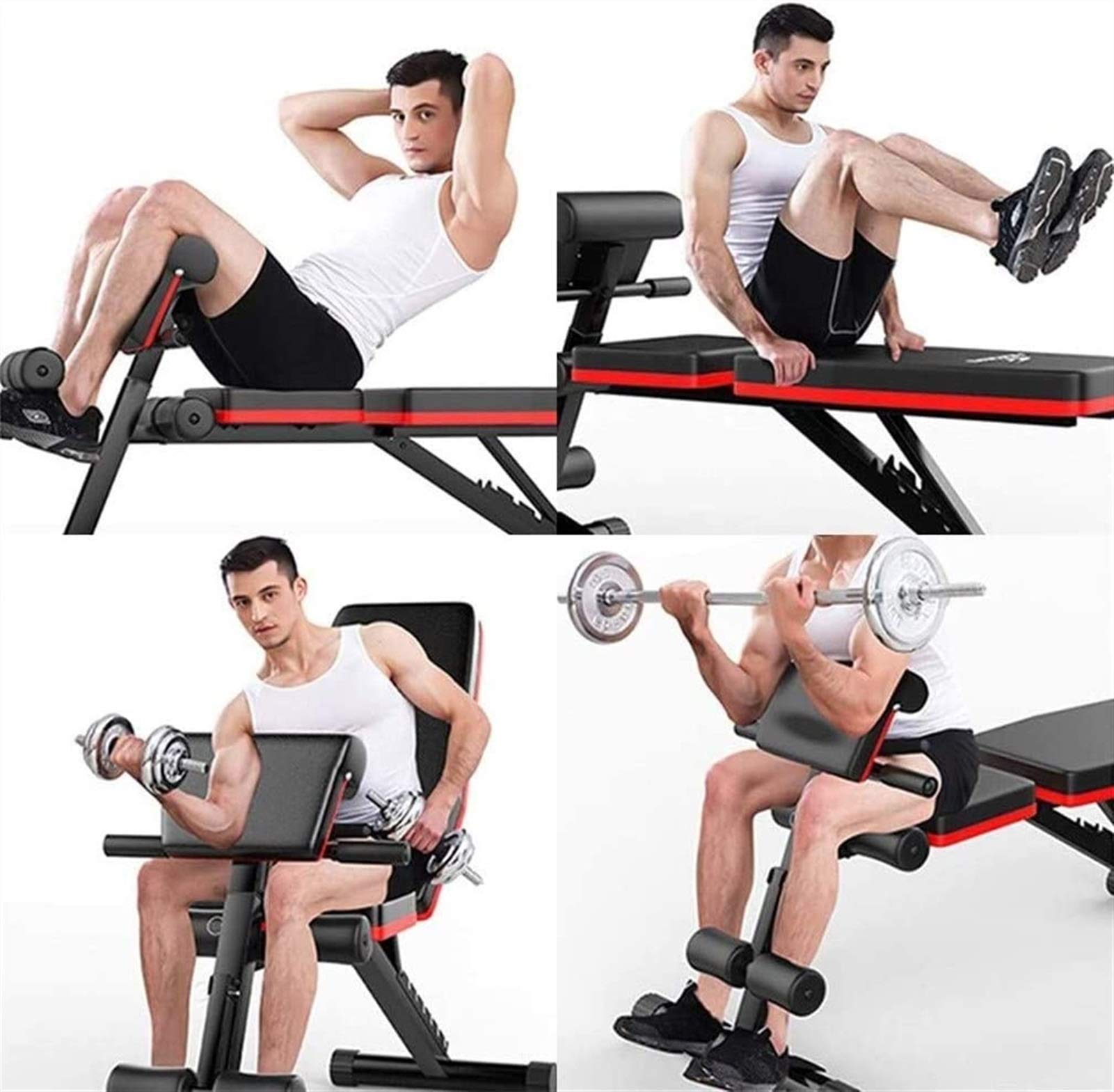 Ławka do ćwiczeń, ławki fitness Regulowana ławka do ćwiczeń Ławka do ćwiczeń w domu Ławka do siedzenia Uniwersalna ławka do pochylania/opadania Ławka fitness Stołek do hantli fitness