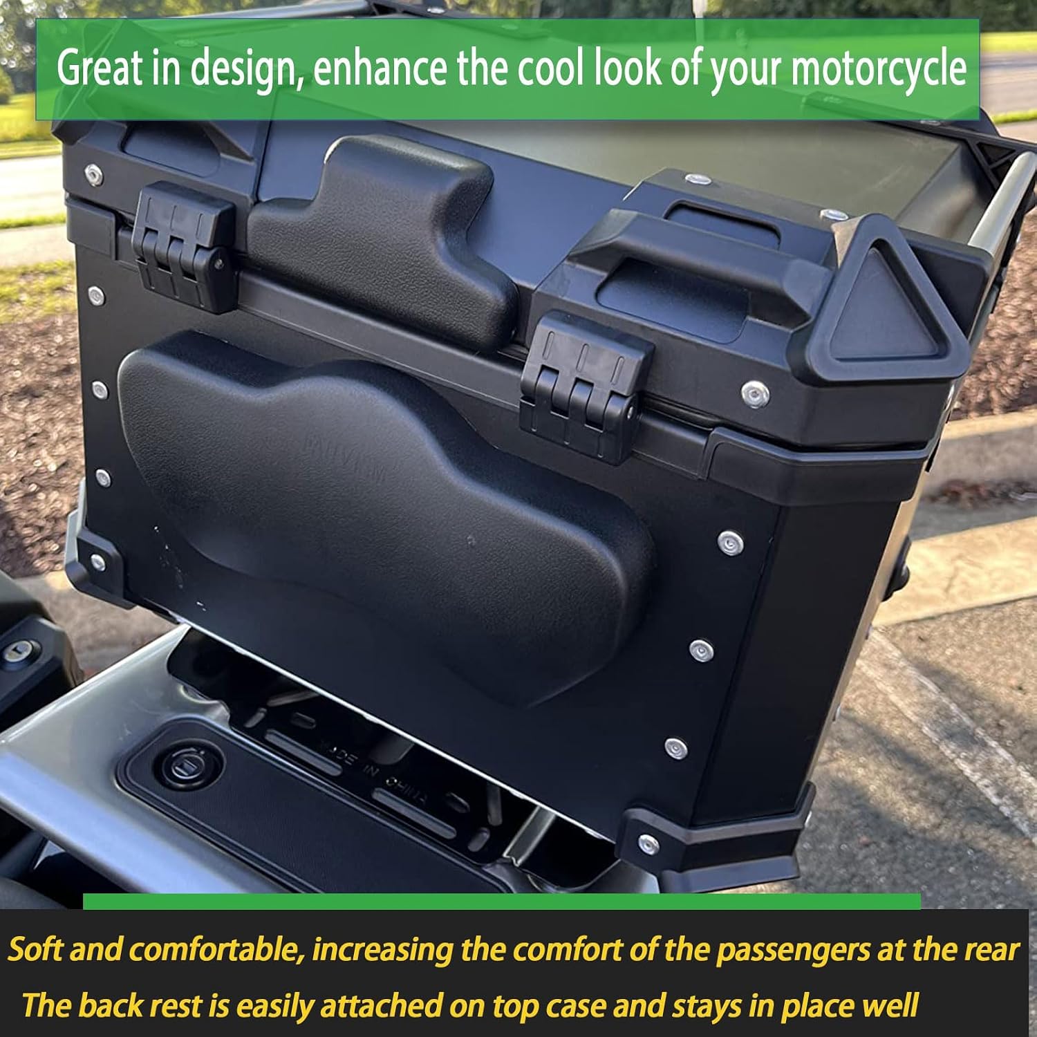 Motorcycle Passenger Backrest Back Pad Rear Top Case Box Cushion Sissy Bar Sticker Decal fit for R1250GS R 1250 GS 1250GS R1200GS F700GS F750GS F800GS F850GS ADV Adv G310GS G310R Accessories