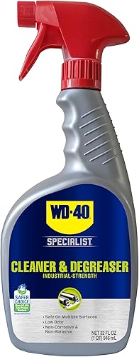 WD-40 Specialist Limpiador y desengrasante, solución de limpieza multisuperficie, ideal para limpiar parrillas y piezas de parrilla, 32 onzas