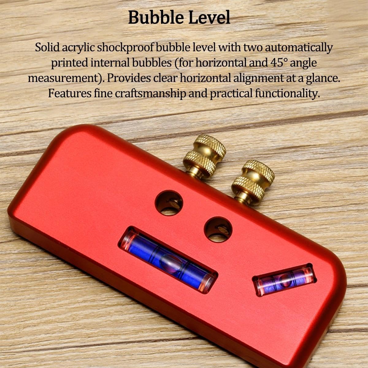 Wood Scribing Mortise Gauge,Double Head Aluminium Alloy Carpenter Tool,Adjustable for Metal Acrylic Wood Marking