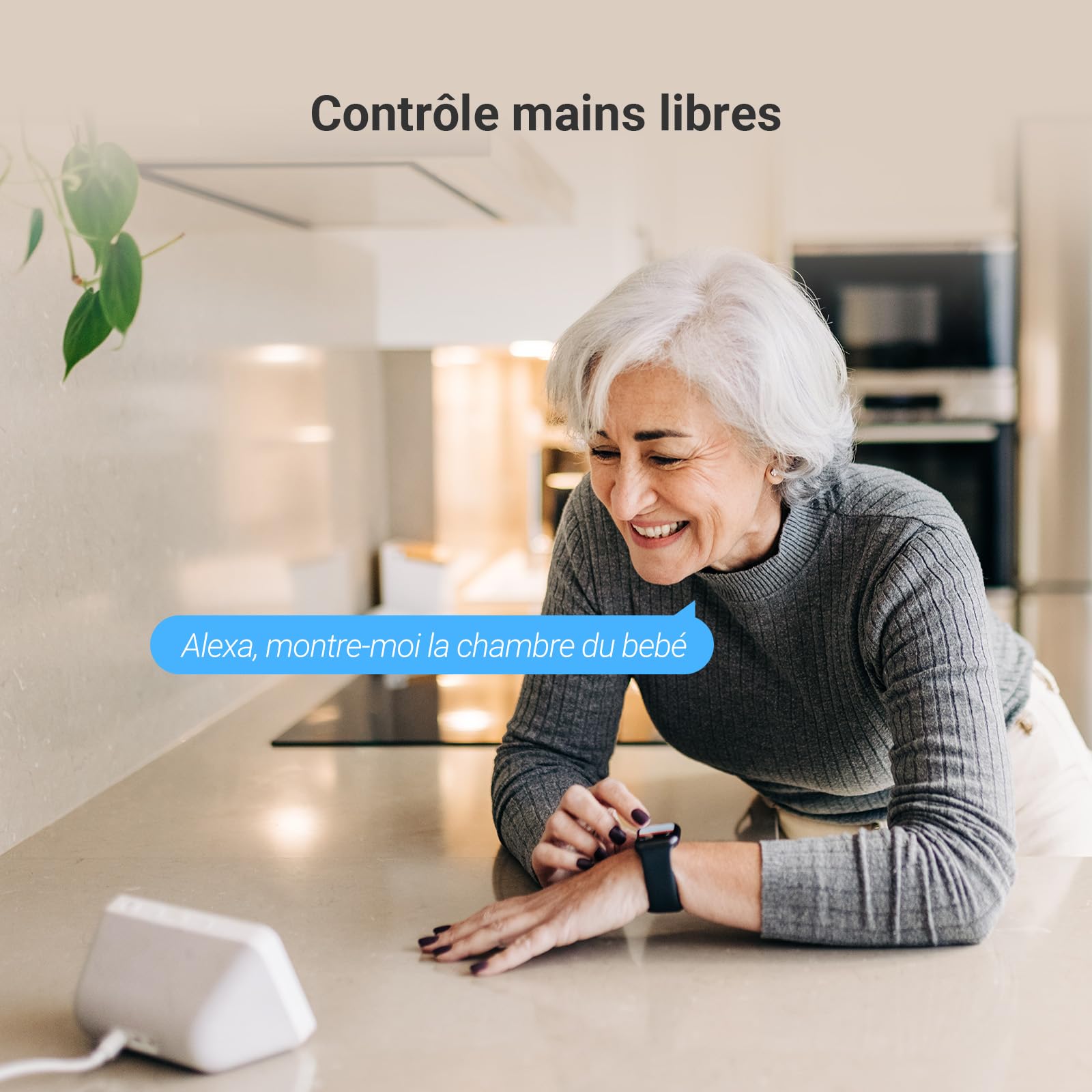 EZVIZ CB1 1080P Camera Surveillance WiFi Intérieur sans Fil sur Batterie 1600mAh, Caméra Bébé WiFi 2.4Ghz, Détection de Personne, 5m Vision Nocturne, Audio Bidirectionnel, Type C, Magnetic Mount