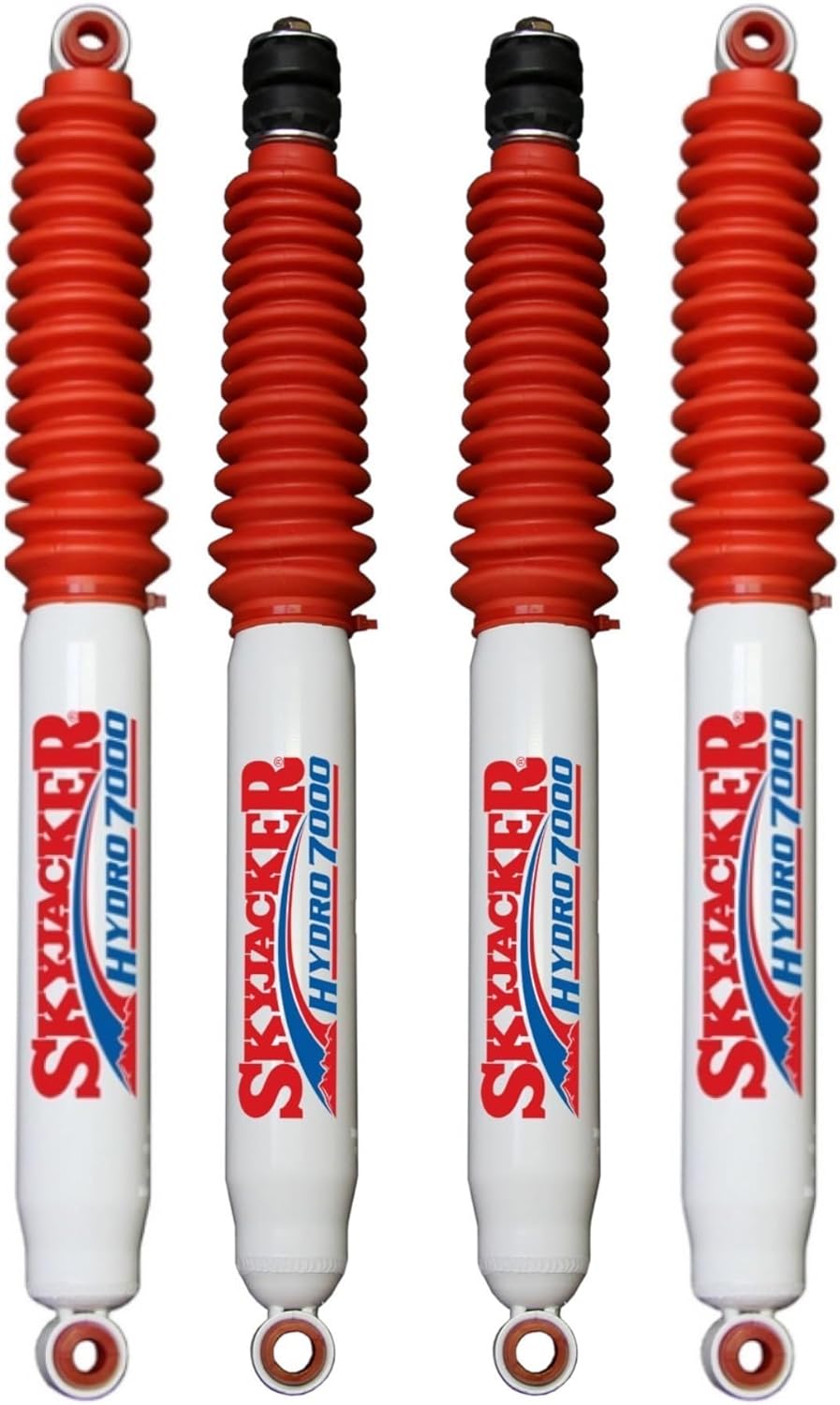 Skyjacker Set of Hydro 7000 Series Front & Rear Hydraulic Action Shocks fits 2005-2016 F250 F350 Super Duty 4WD with 0-3” Lift | Durable Construction | Velocity-Sensitive Valving