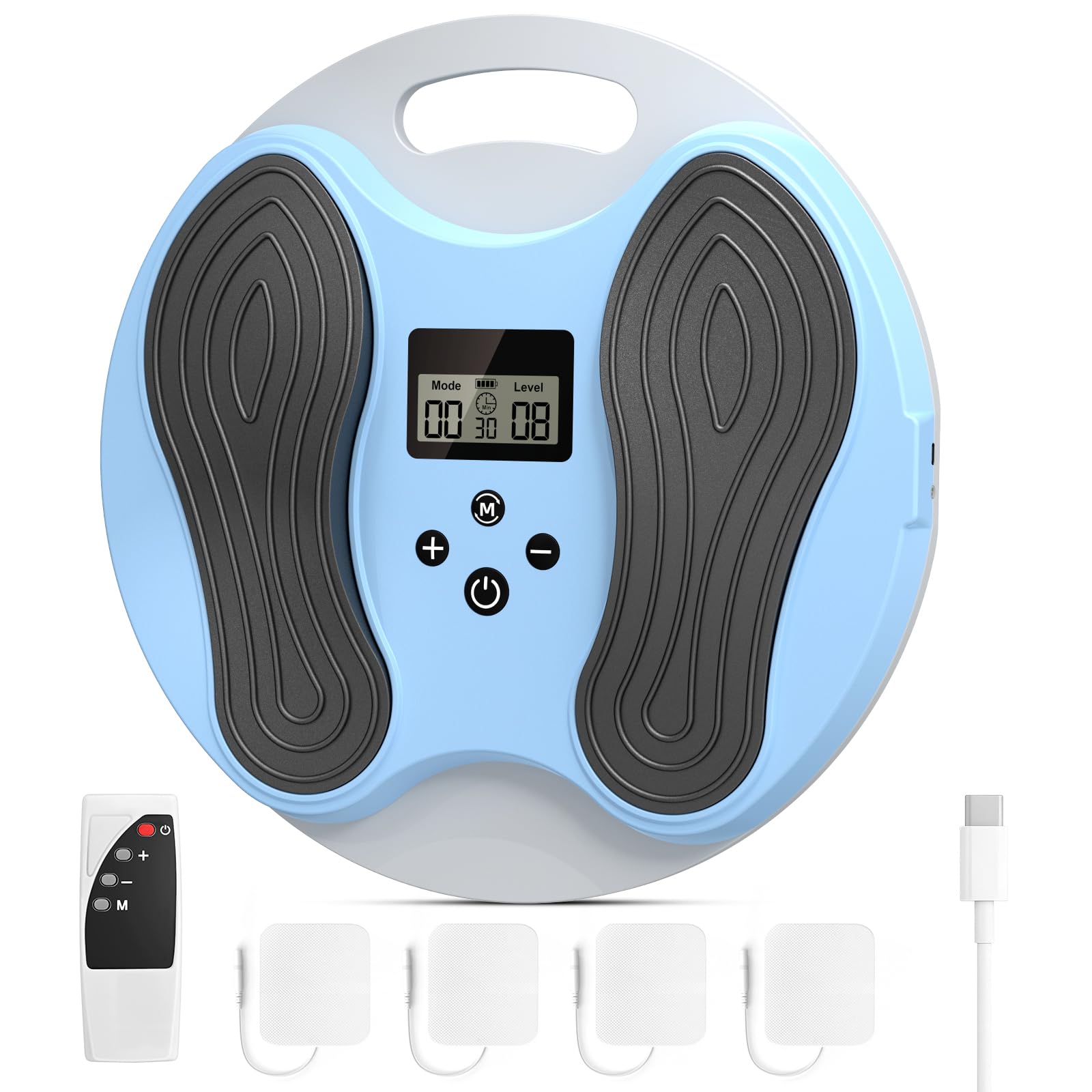 EMS Foot Massager for Neuropathy NMES Foot Circulation Stimulator for Pain Relief Plantar Fasciitis Muscle Recovery TENS Unit
