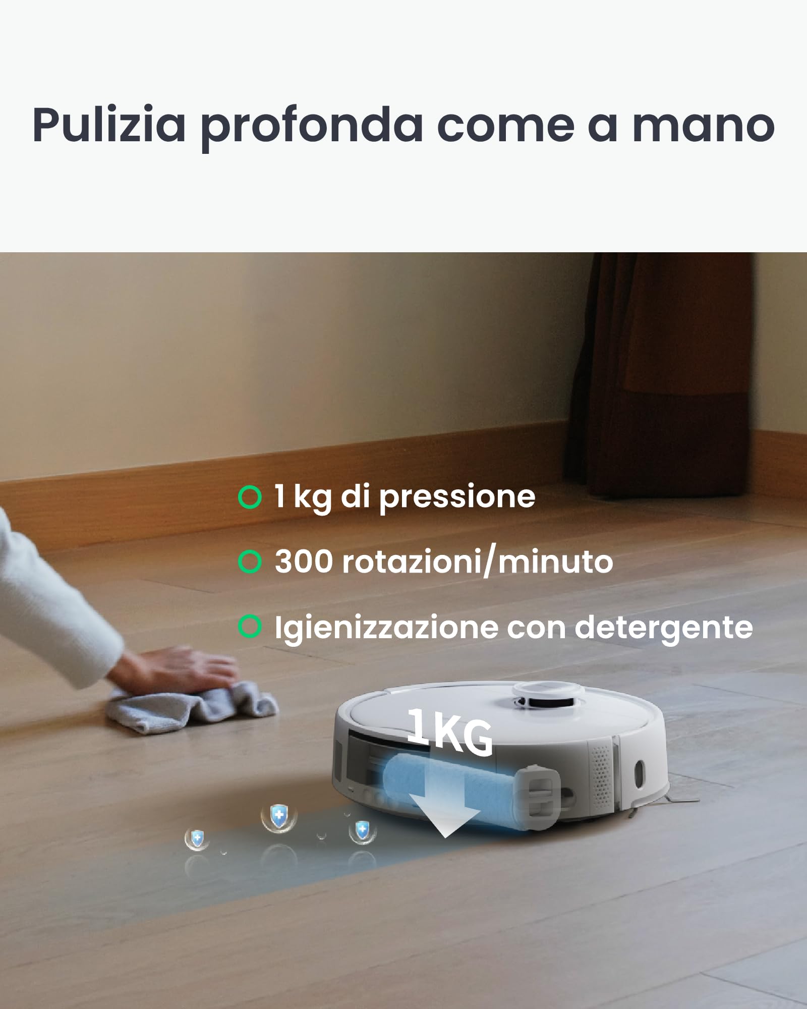 SwitchBot S20 Robot Aspirapolvere Lavapavimenti, Evitamento Degli Ostacoli AI, 10000 Pa, Auto-Svuotamento e Riempimento, Lava e Asciuga Autopulizia Supporto Matter e Apple Home