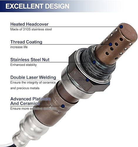 Miniatura 2 de Sensor de oxígeno O2 aguas arriba y aguas abajo para Chevy Avalanche, para GMC Acadia, para Cadillac Sevilla, para Buick Enclave, para Isuzu