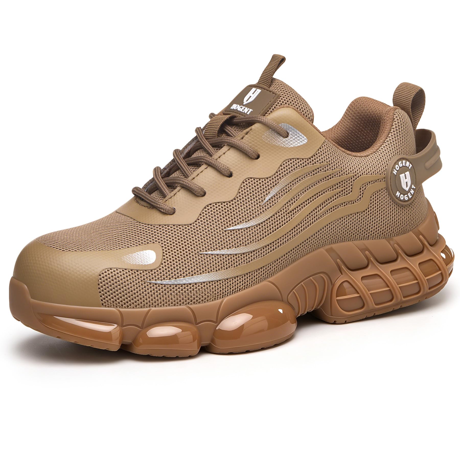 Hogent Steel Toe Shoes for Men, Cushioned Safety Work Sneakers