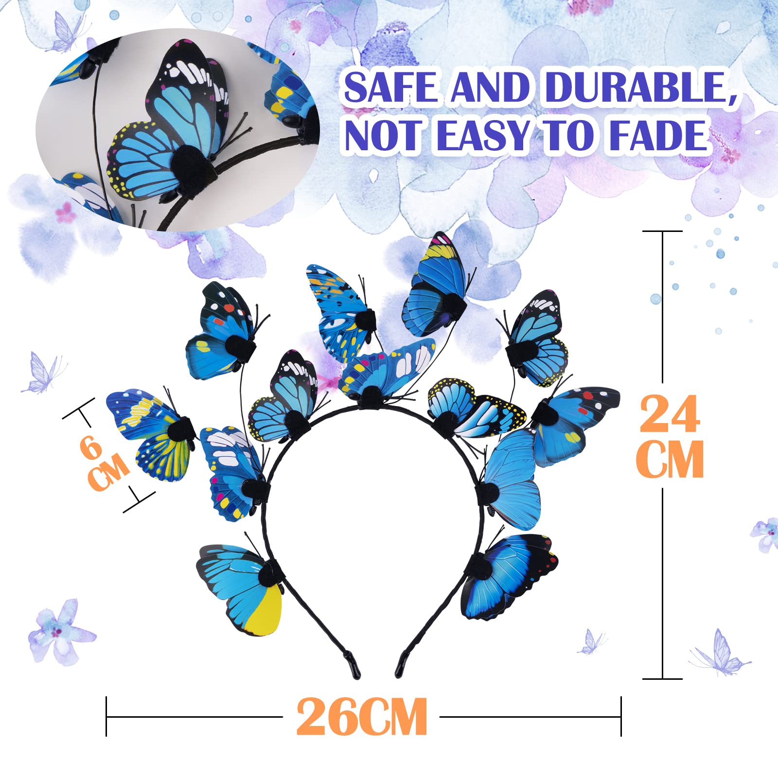 Ailes Papillon Châle Et Bandeau - Déguisement Femme Pour Fête, Cosplay, Carnaval Ou Halloween