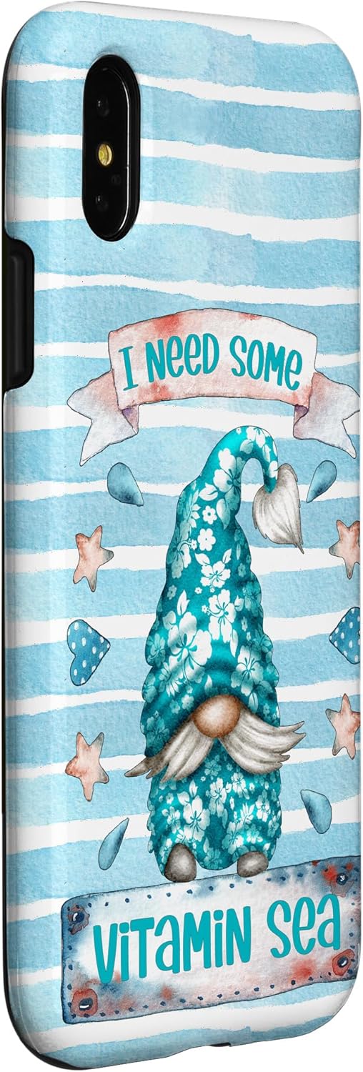 Cute Hawaii Gnome Hibiscus For Women I Need Vitamin Summer Case for iPhone X/XS