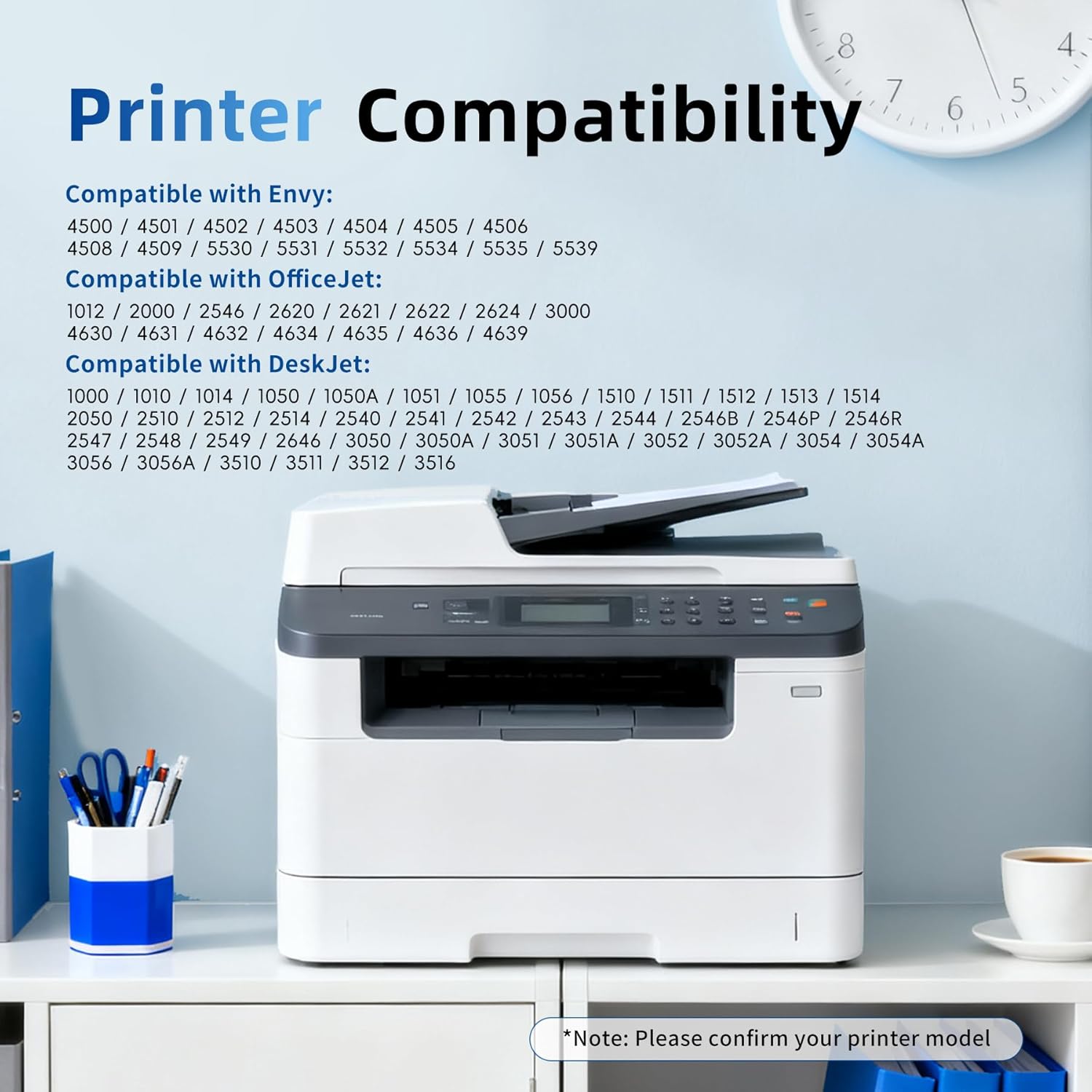 61XL High Yield Ink Cartridge Replacement for HP61XL HP61 61 XL Combo Pack Compatible with HP Envy 4500 OfficeJet 1012 DeskJet 1000 2546P 2546R (Black Tri-Color 2 Pack)