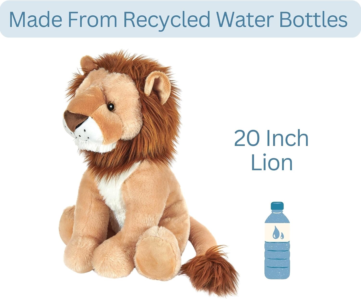 The Petting Zoo Lion Stuffed Animal, Gifts for Kids, Wild Onez Zoo Animals, Jumbo Lion Plush Toy 20 inches