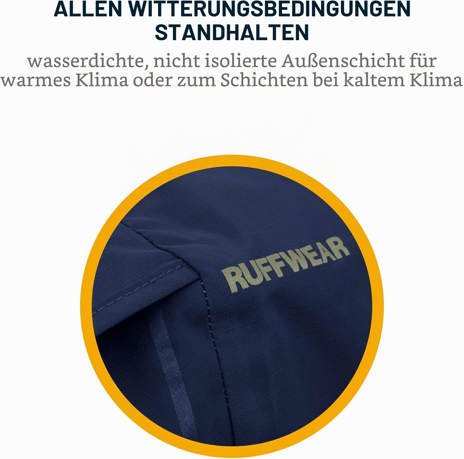 RUFFWEAR Sun Shower Regenjacke für große Hunde, Allwetter-Hundemantel, wasserdichte Hundejacke, leichte wetterfeste Hundeweste und Regenmantel für Hunde, Größe L, Erdbraun